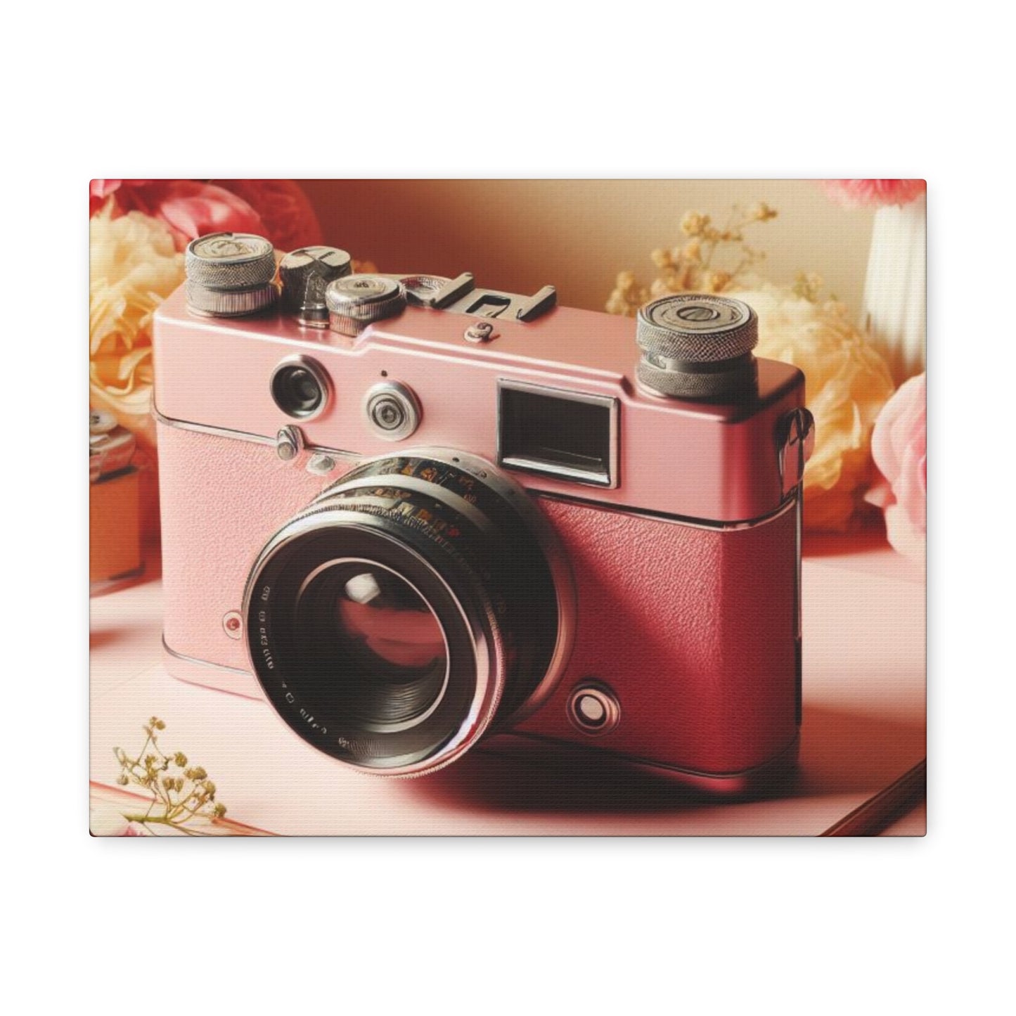 Pretty in Pink: A Vintage Camera Canvas Gallery Wrap