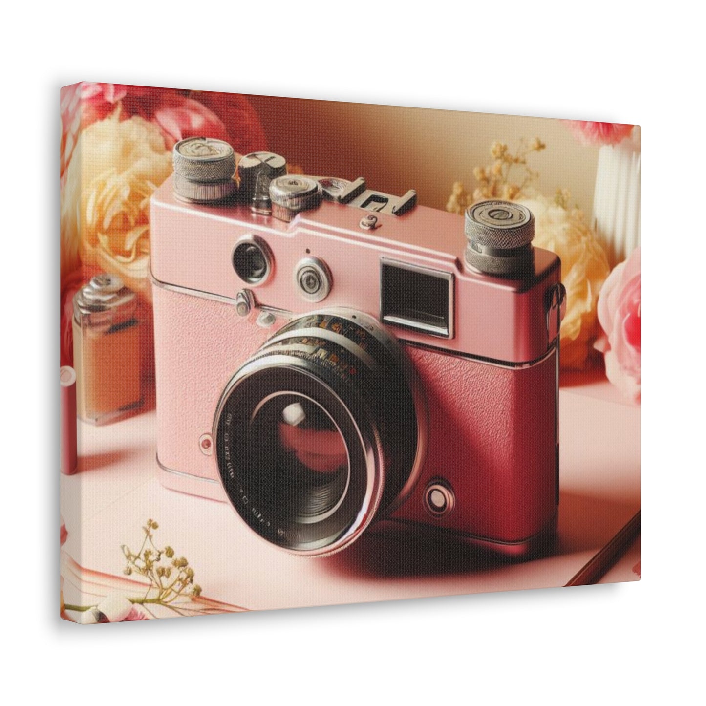 Pretty in Pink: A Vintage Camera Canvas Gallery Wrap