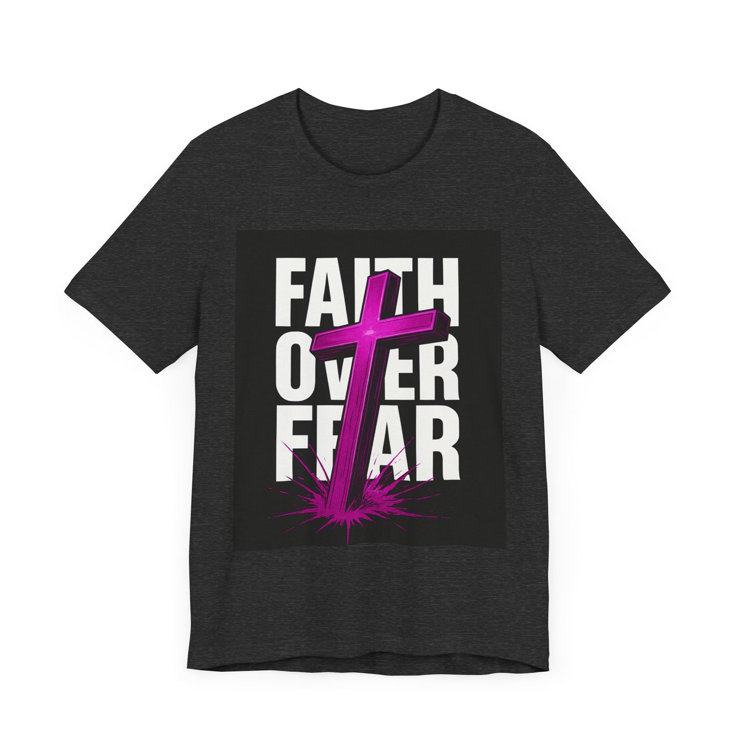 Faith Over Fear Tee, Inspirational Unisex Shirt, Christian Apparel, Motivational T-Shirt, Gifts for Faith Lovers, Everyday Wear Bella Canvas Tee