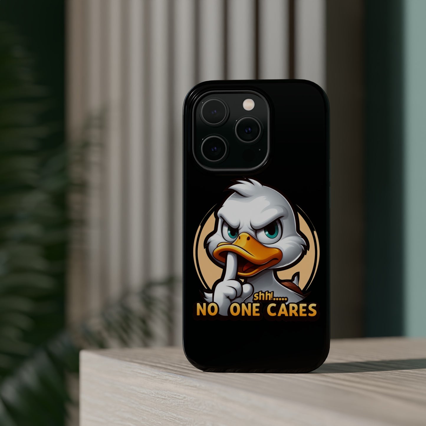 No One Cares  Funny Magnetic Tough Cases for Iphone 14- Iphone 15 Max Pro