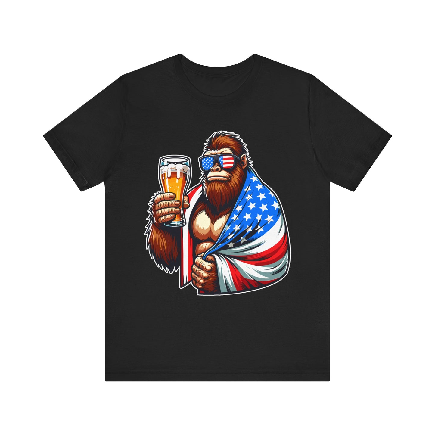 Patriotic 4th of July Unisex Jersey Short Sleeve Tee Big Foot T-shirt