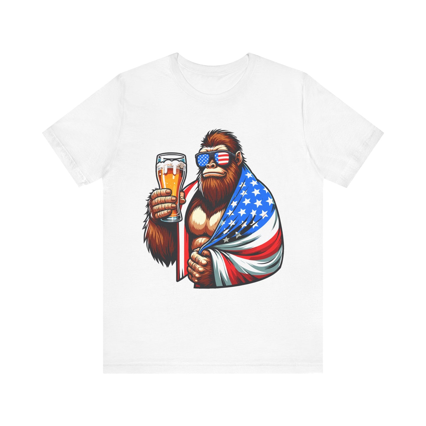 Patriotic 4th of July Unisex Jersey Short Sleeve Tee Big Foot T-shirt