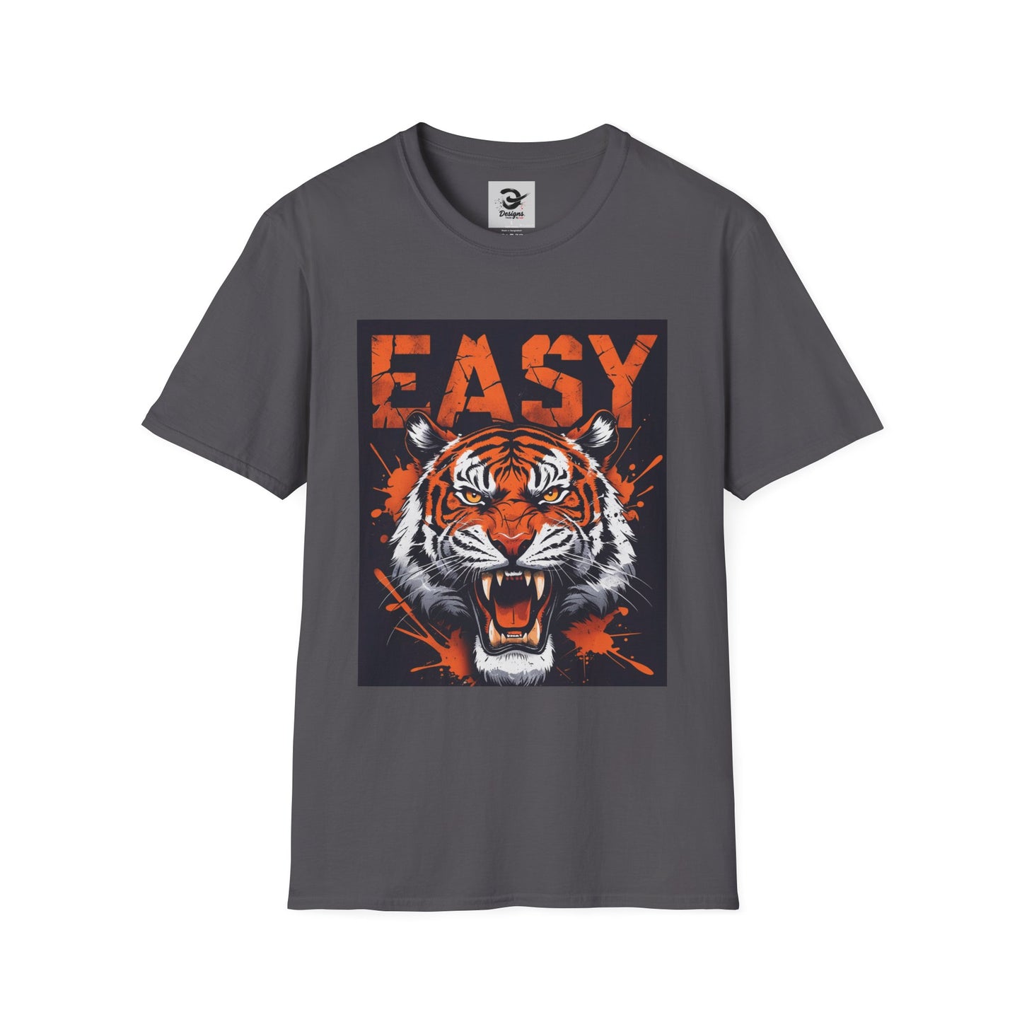 Vintage Fierce Tiger Graphic Tee - Retro Unisex Softstyle T-Shirt, Easy Streetwear, Animal Lover Gift, Casual Outfit, Bold Fashion Statement