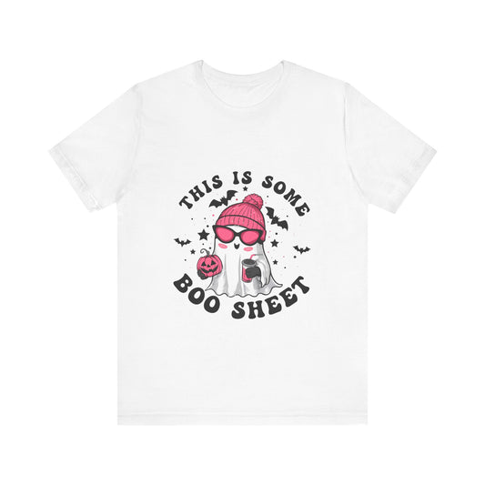 Halloween Jersey Short Sleeve Tee This is Some Boo Sheet