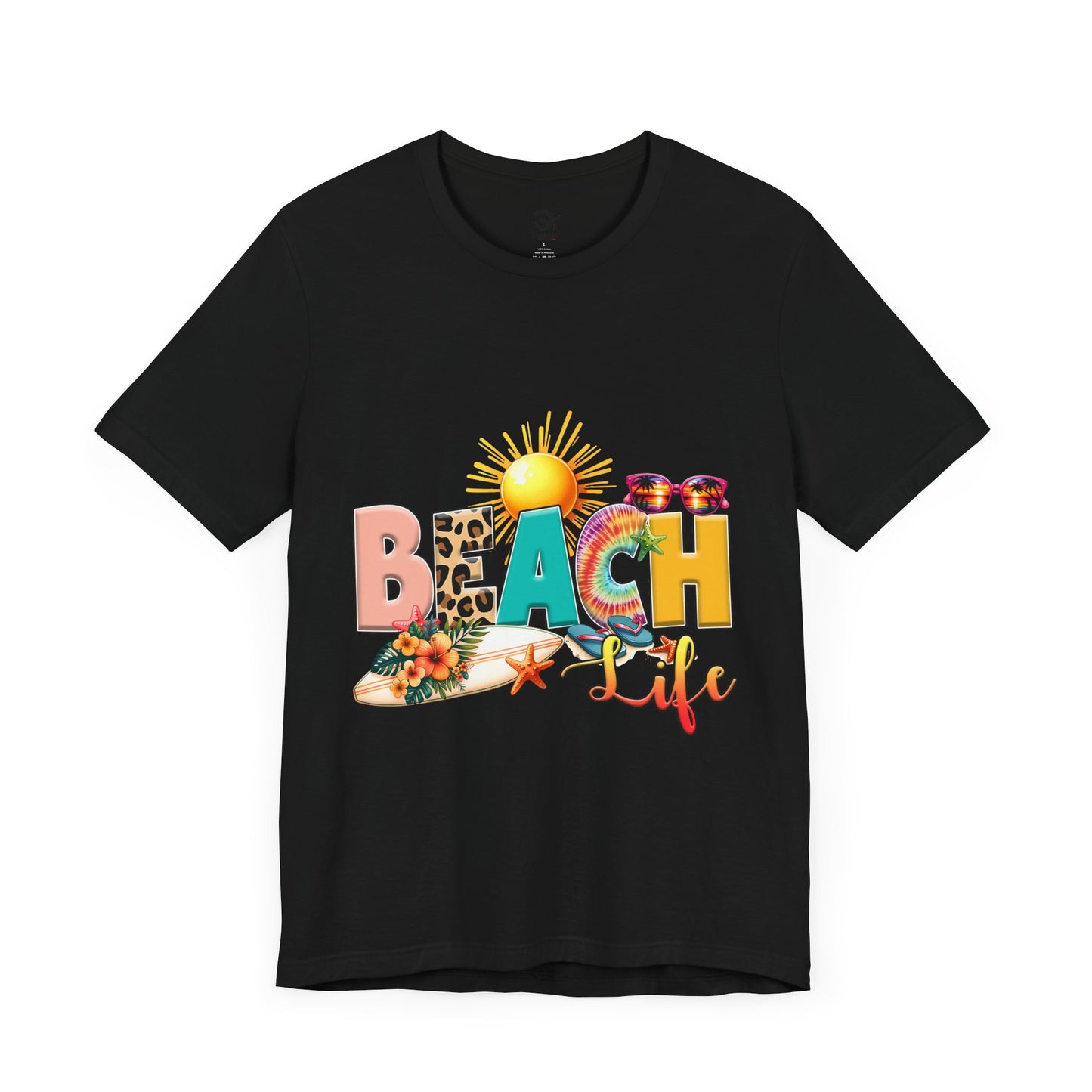 Beach Life Tee –  Short Sleeve Shirt, Summer T-Shirt, Vacation Clothing, Beachwear, Fun Gift for Ocean Lovers, Casual Style