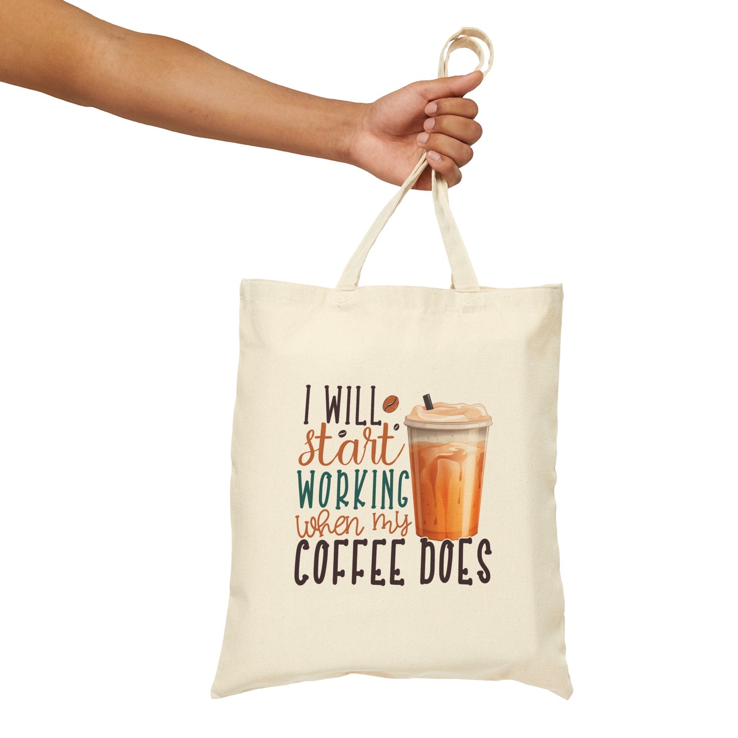 Coffee Tote Bag Cotton Canvas Tote Bag