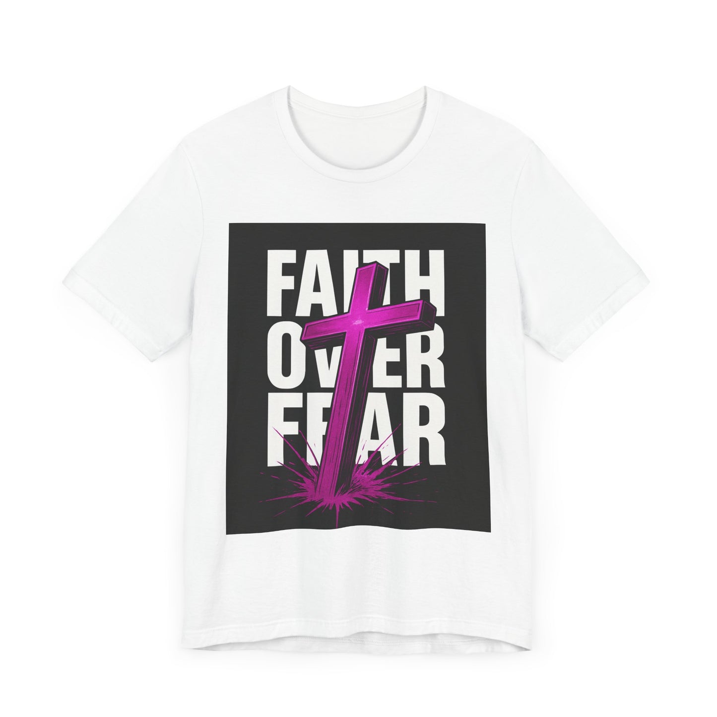 Faith Over Fear Tee, Inspirational Unisex Shirt, Christian Apparel, Motivational T-Shirt, Gifts for Faith Lovers, Everyday Wear Bella Canvas Tee