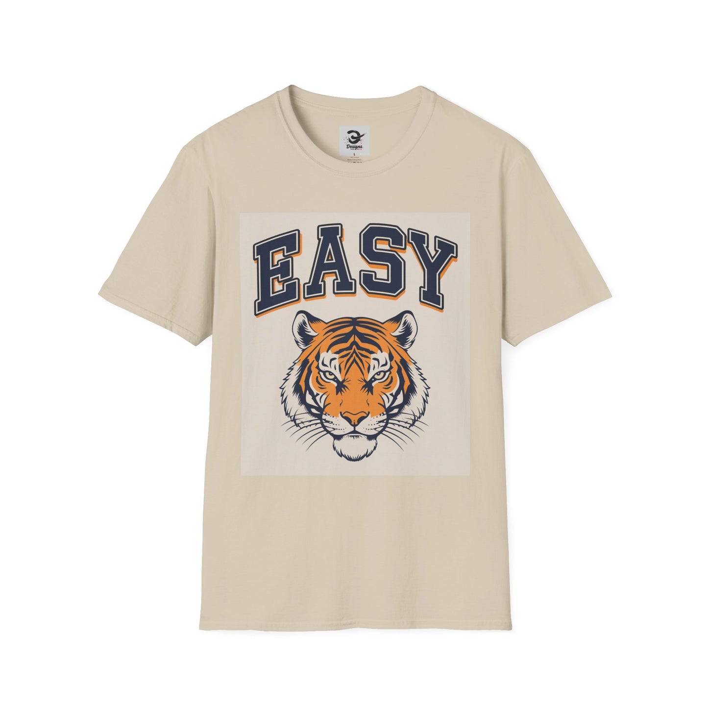 Easy Tiger Men T-Shirt, Casual Tee for Animal Lovers, Cool Graphic Tee, Perfect Gifts for Birthdays, Everyday Style, Summer Comfort