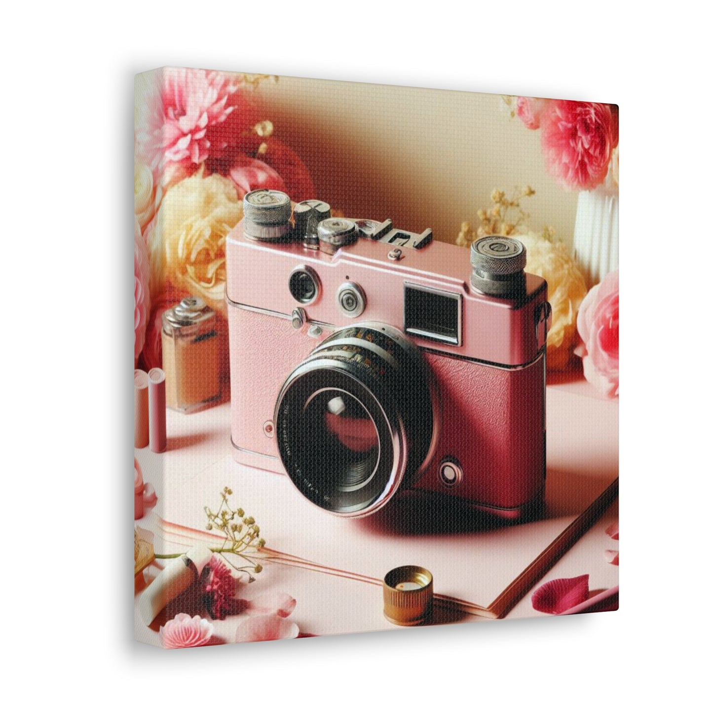 Pretty in Pink: A Vintage Camera Canvas Gallery Wrap