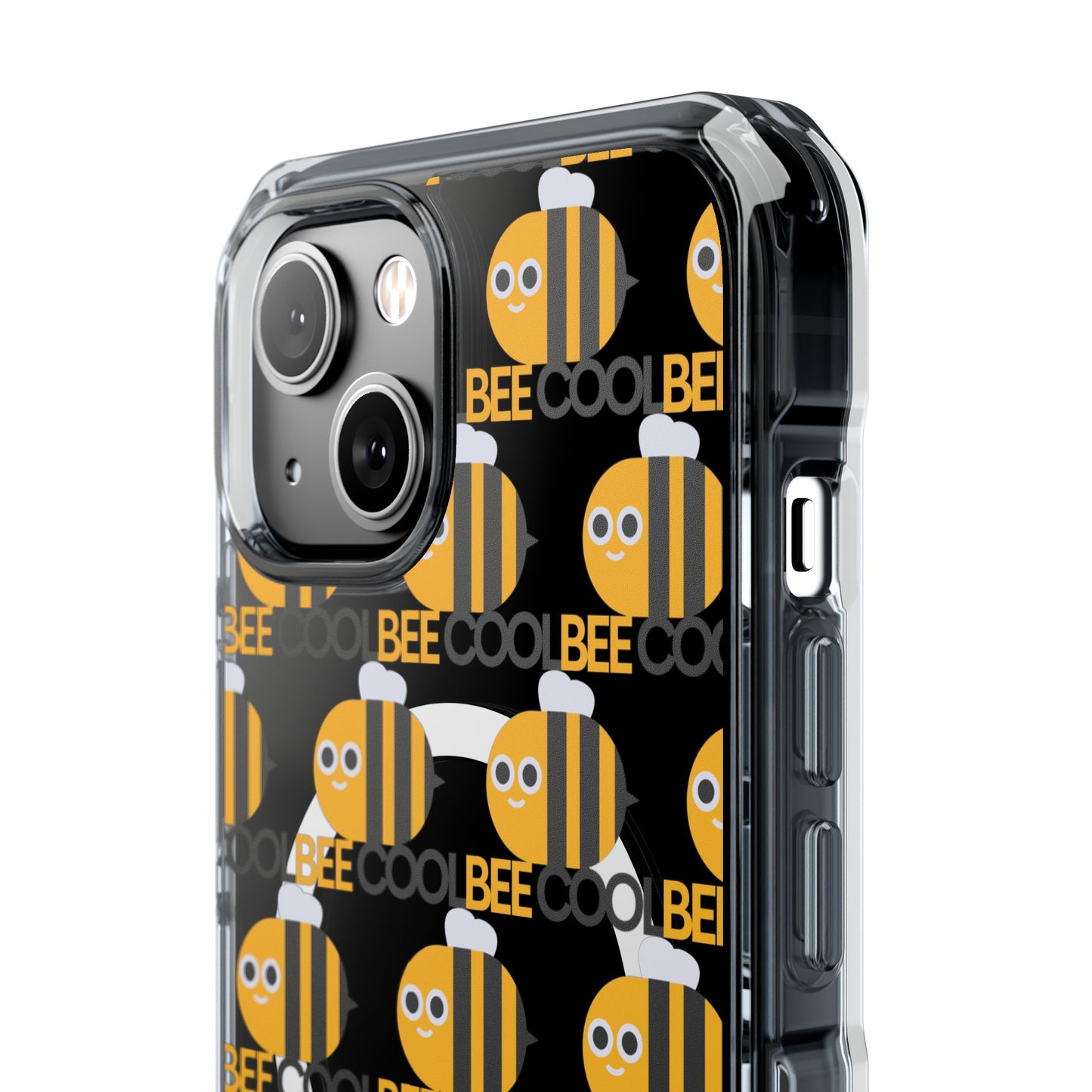 Bee Cool Magnetic Clear Impact Cases Custom Design Iphone Case 15 | iPhone 15 Plus| iPhone 15 Pro Max| iPhone 14