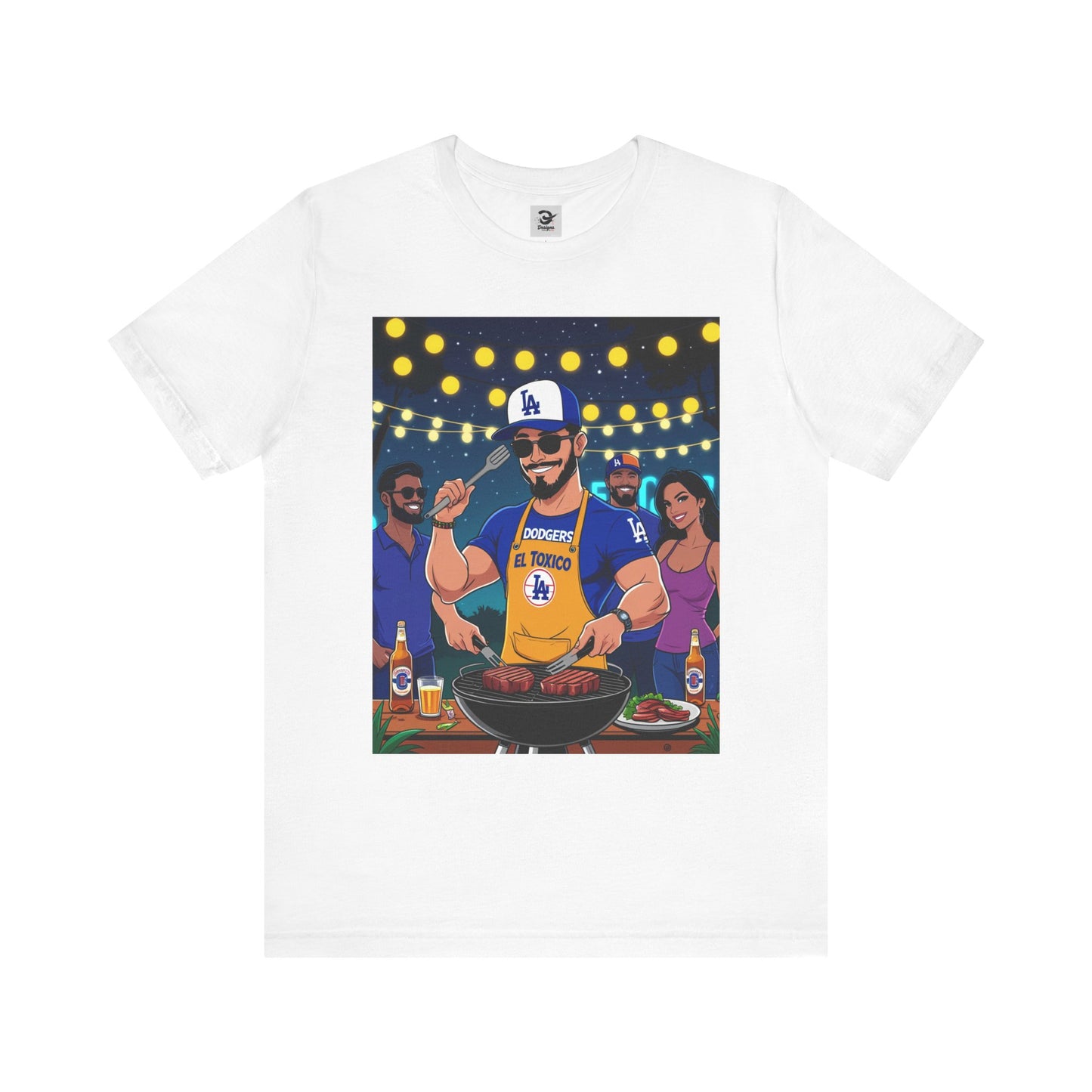 Graphic t-shirt, summer top, funny BBQ shirt, meme shirt, dad shirt, El Tóxico tee, fan shirt, cotton shirt, Latino humor Jersey Short Sleeve Tee