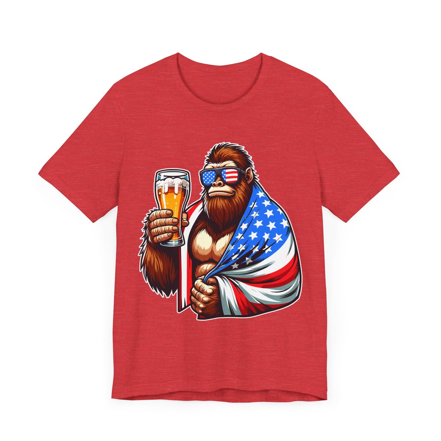 Patriotic 4th of July Unisex Jersey Short Sleeve Tee Big Foot T-shirt