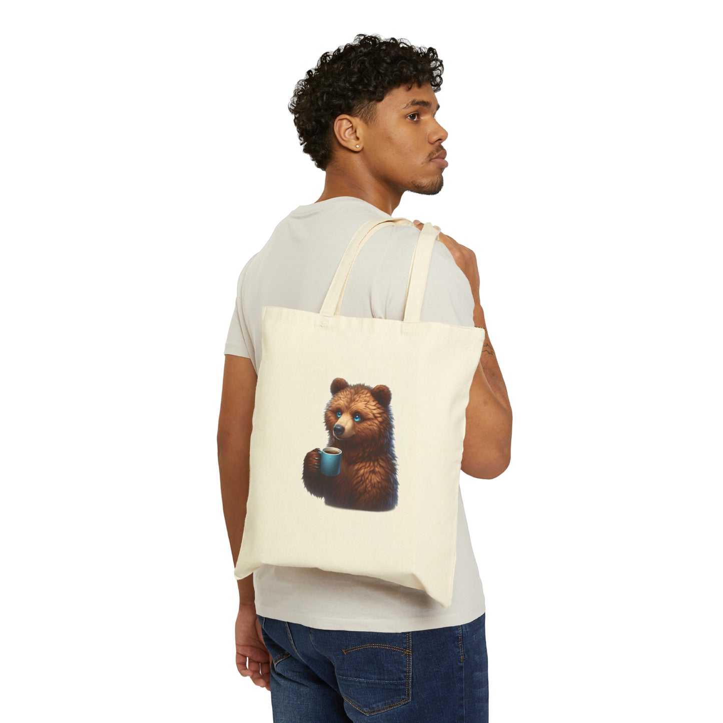 Bear Cotton Canvas Tote Bag