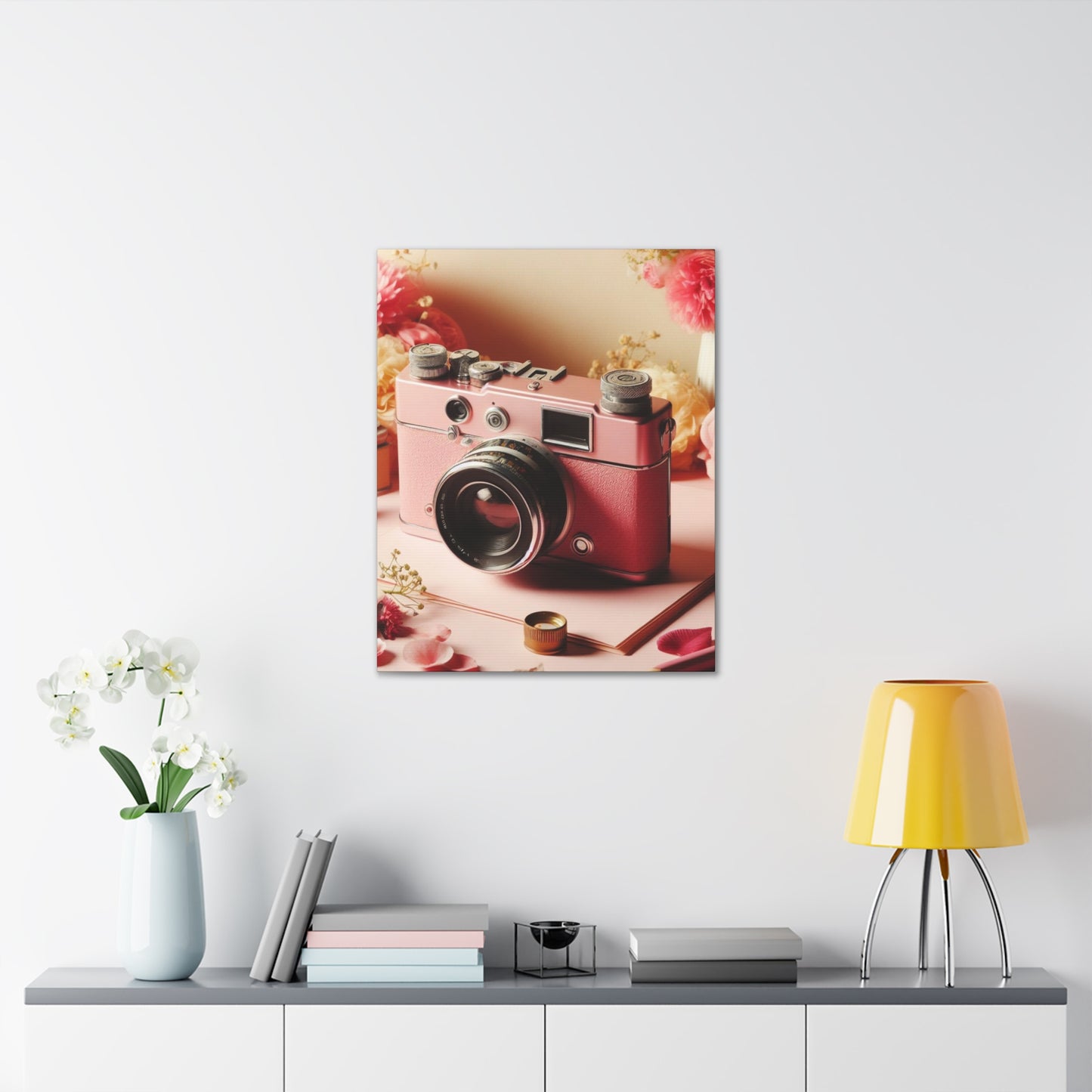 Pretty in Pink: A Vintage Camera Canvas Gallery Wrap