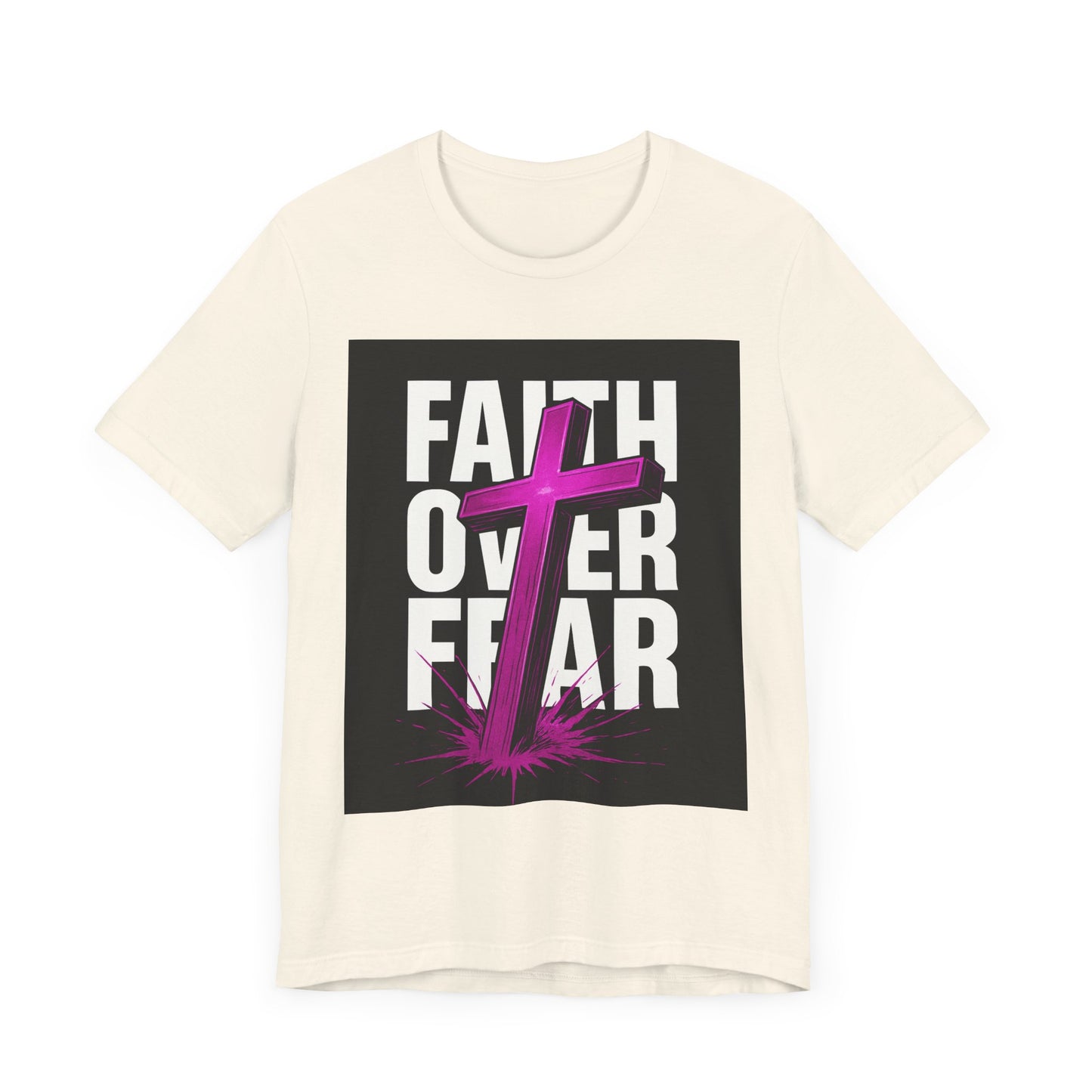 Faith Over Fear Tee, Inspirational Unisex Shirt, Christian Apparel, Motivational T-Shirt, Gifts for Faith Lovers, Everyday Wear Bella Canvas Tee