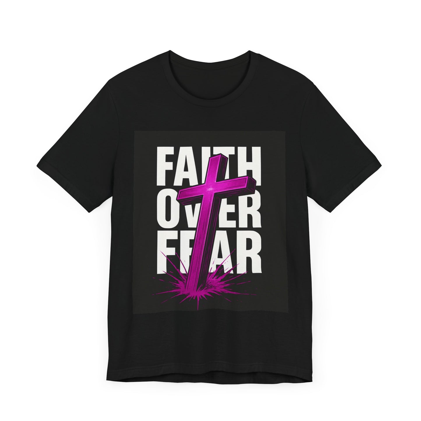 Faith Over Fear Tee, Inspirational Unisex Shirt, Christian Apparel, Motivational T-Shirt, Gifts for Faith Lovers, Everyday Wear Bella Canvas Tee