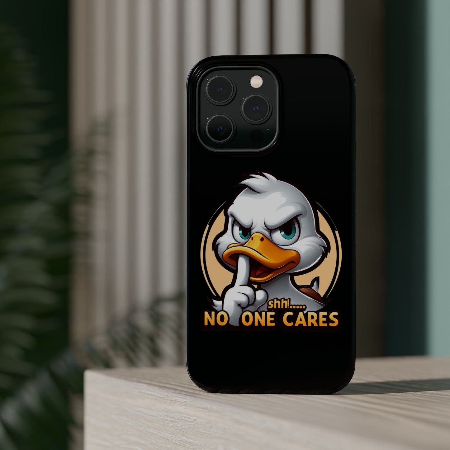 No One Cares  Funny Magnetic Tough Cases for Iphone 14- Iphone 15 Max Pro