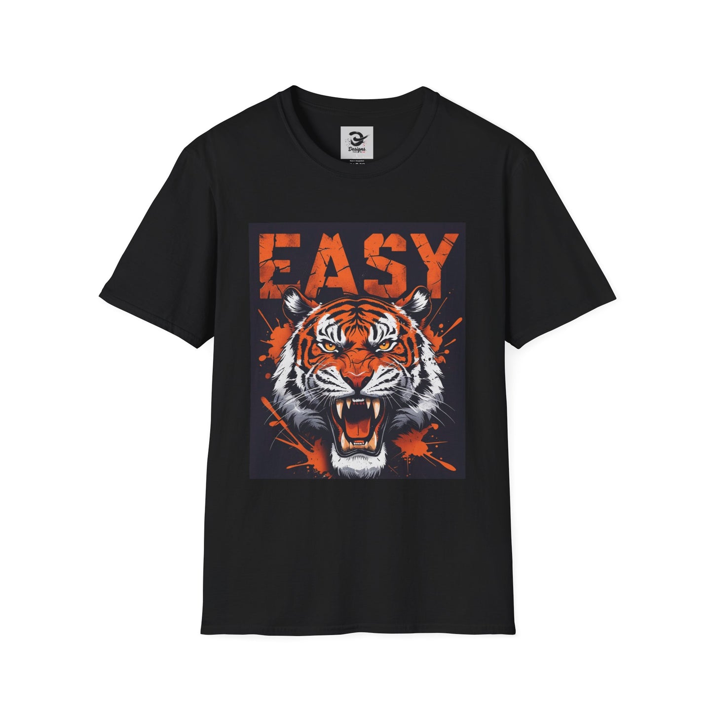 Vintage Fierce Tiger Graphic Tee - Retro Unisex Softstyle T-Shirt, Easy Streetwear, Animal Lover Gift, Casual Outfit, Bold Fashion Statement