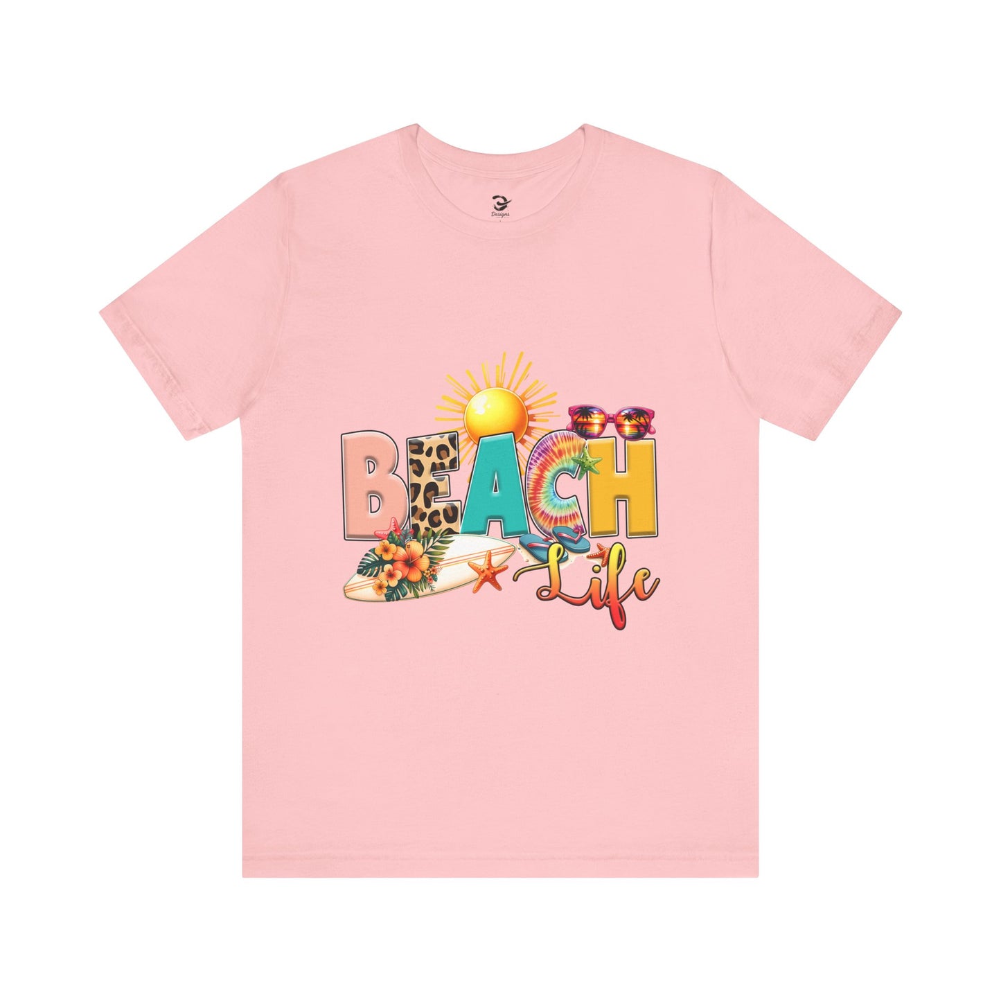 Beach Life Tee –  Short Sleeve Shirt, Summer T-Shirt, Vacation Clothing, Beachwear, Fun Gift for Ocean Lovers, Casual Style