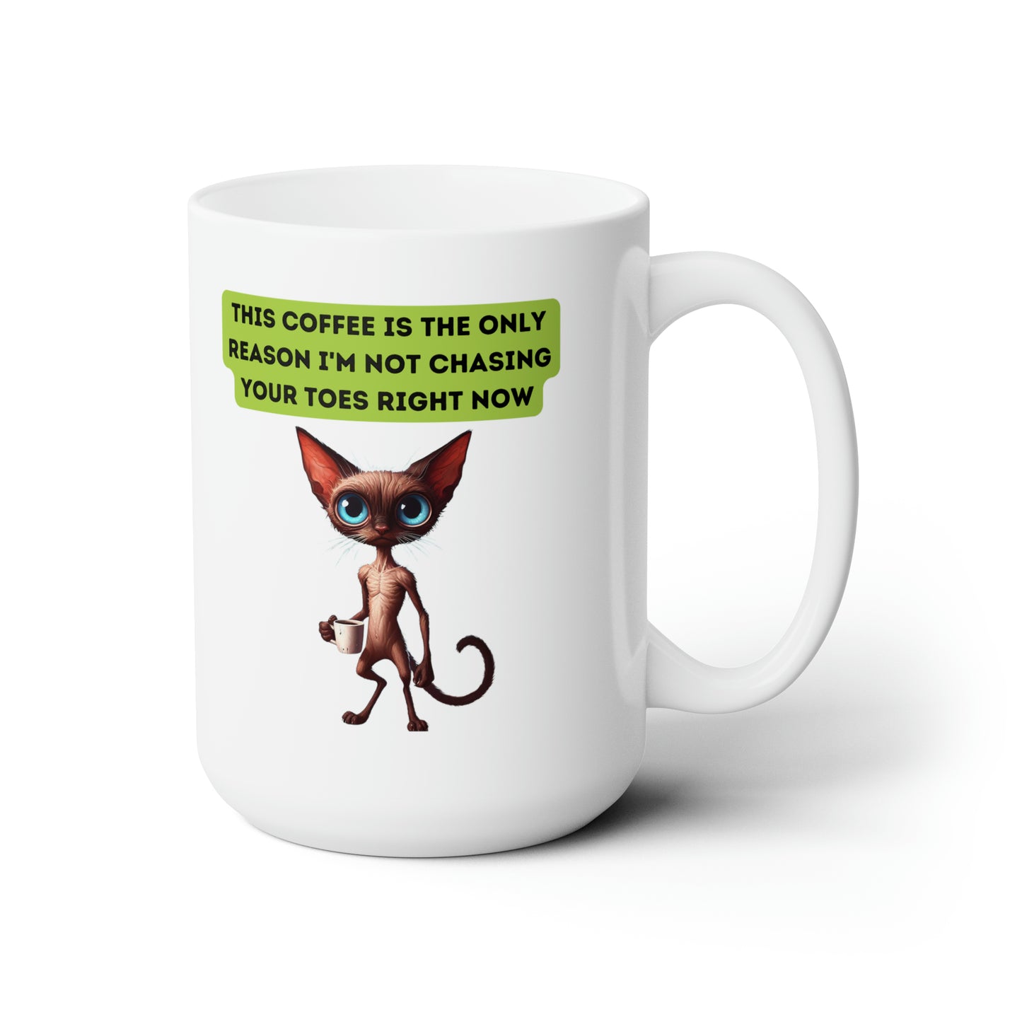 Cattitude Starts with Coffee: Purrfect Mug for Feline Fine Coffee Fanatics Cat Coffee Ceramic Mug 15oz