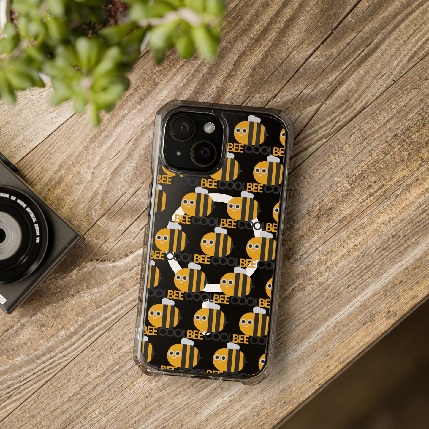 Bee Cool Magnetic Clear Impact Cases Custom Design Iphone Case 15 | iPhone 15 Plus| iPhone 15 Pro Max| iPhone 14