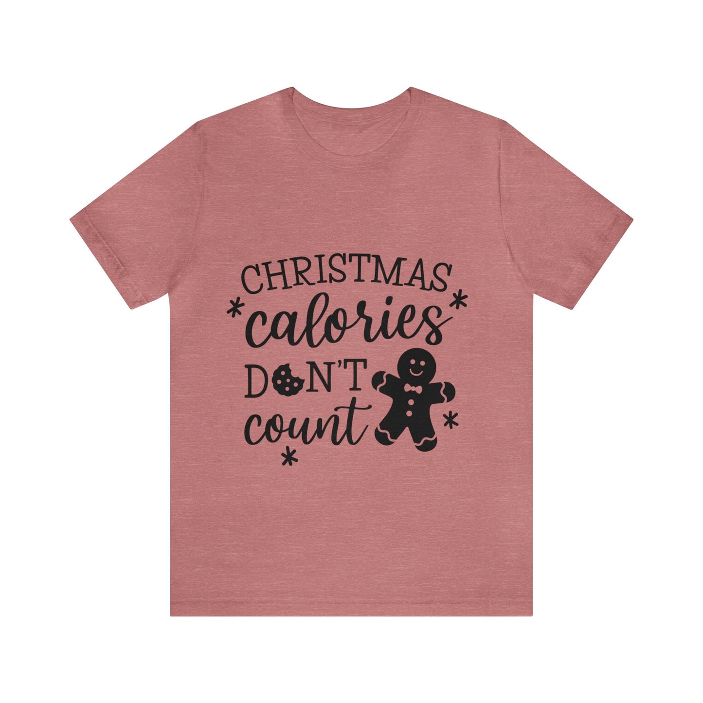 Christmas Calories Don't Count - Humorous Women's Jersey Short Sleeve Tee