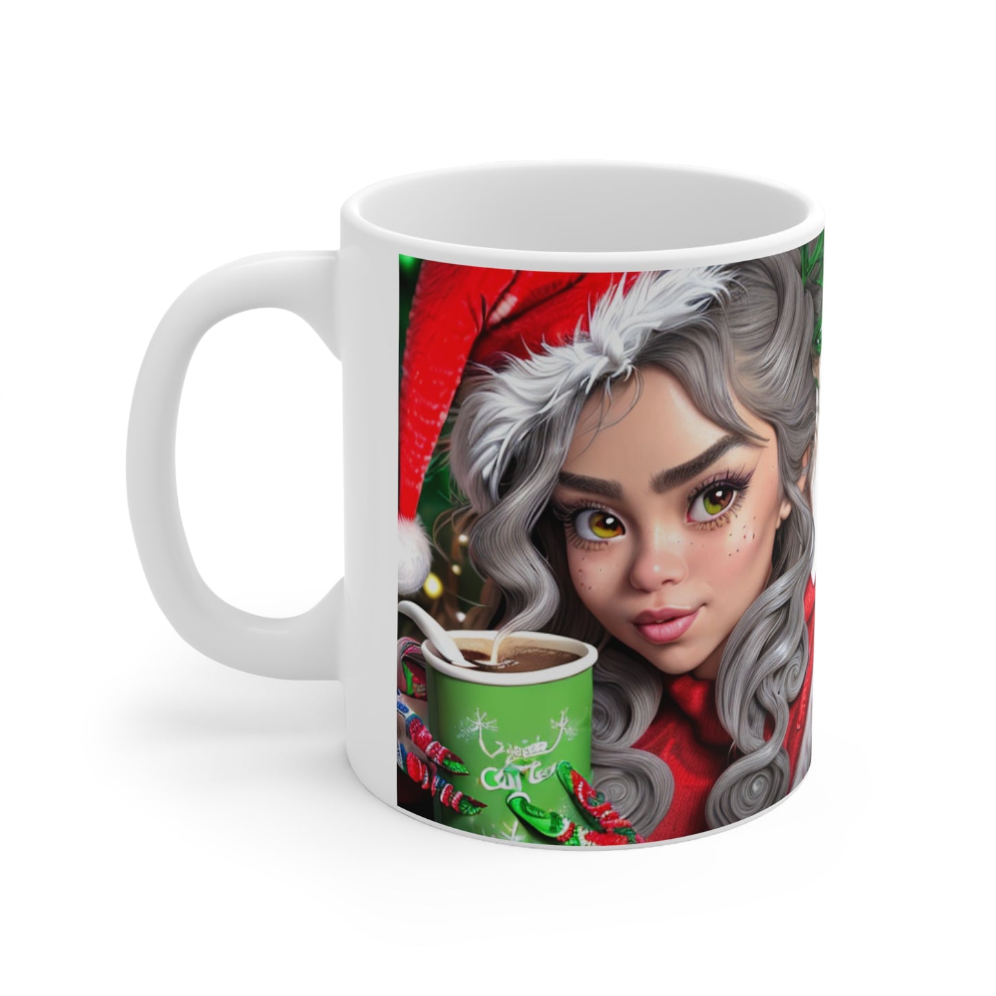 Grinch Vibes Ceramic Coffee Mug - Personalized Warmth 11oz | A Design Berkshire Swash