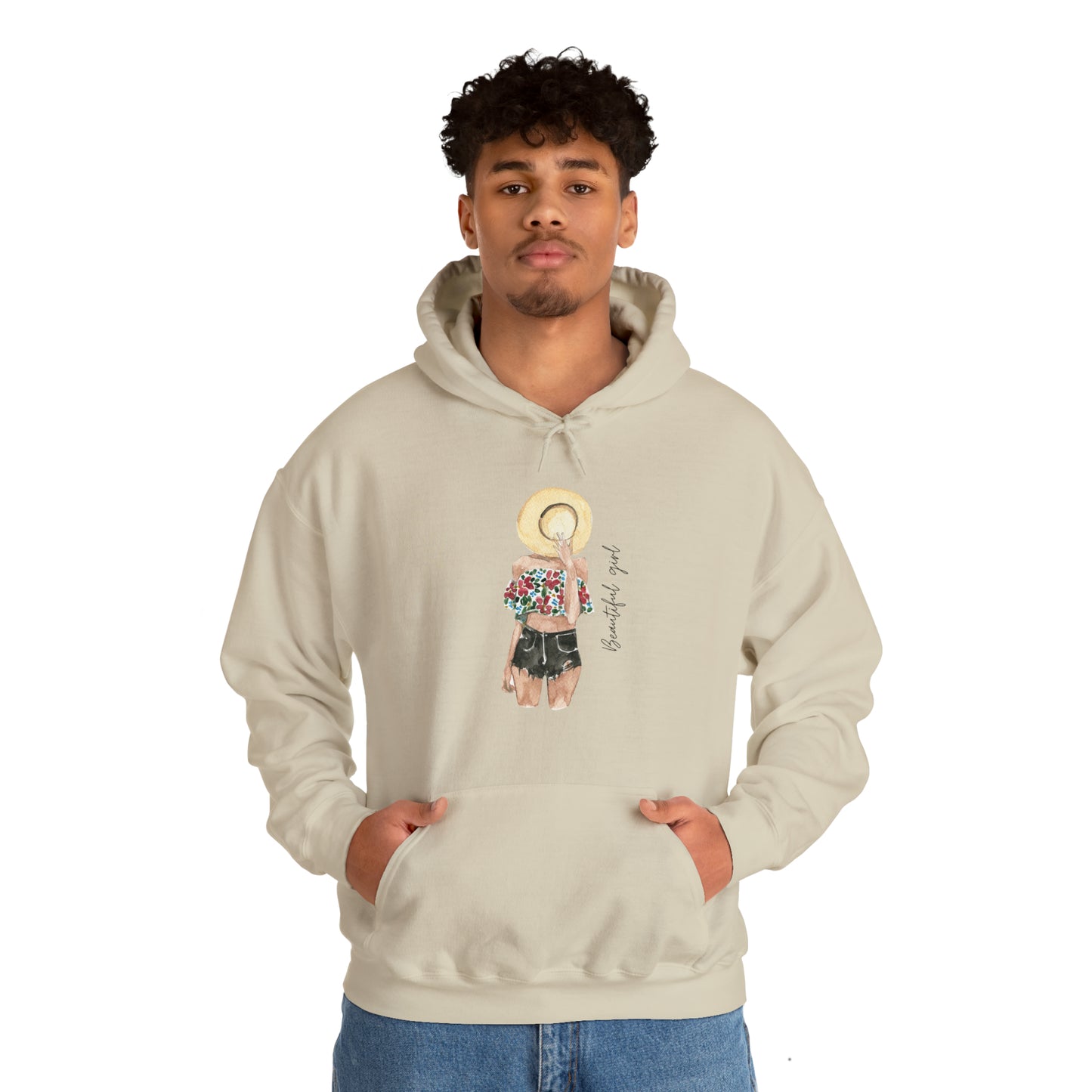 Beautiful girl Unisex Heavy Blend™ Hooded Sweatshirt