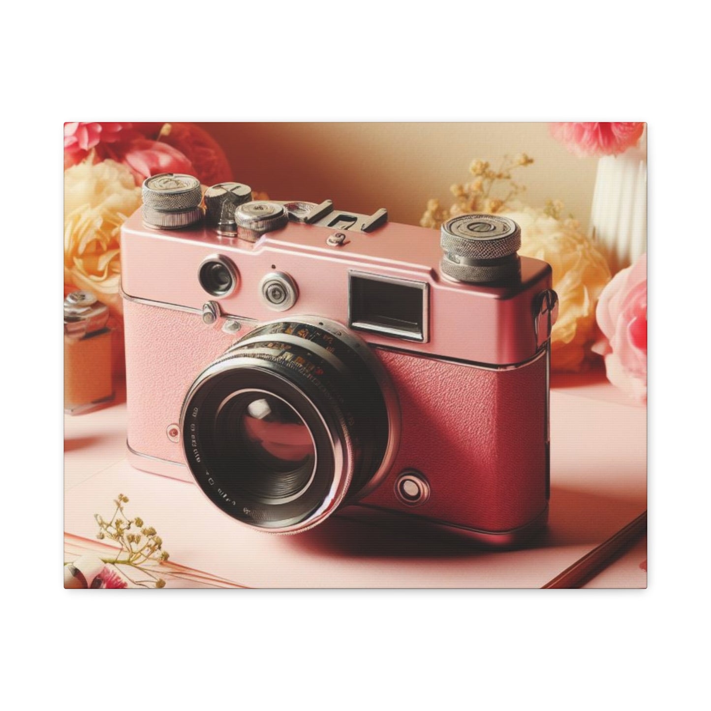 Pretty in Pink: A Vintage Camera Canvas Gallery Wrap