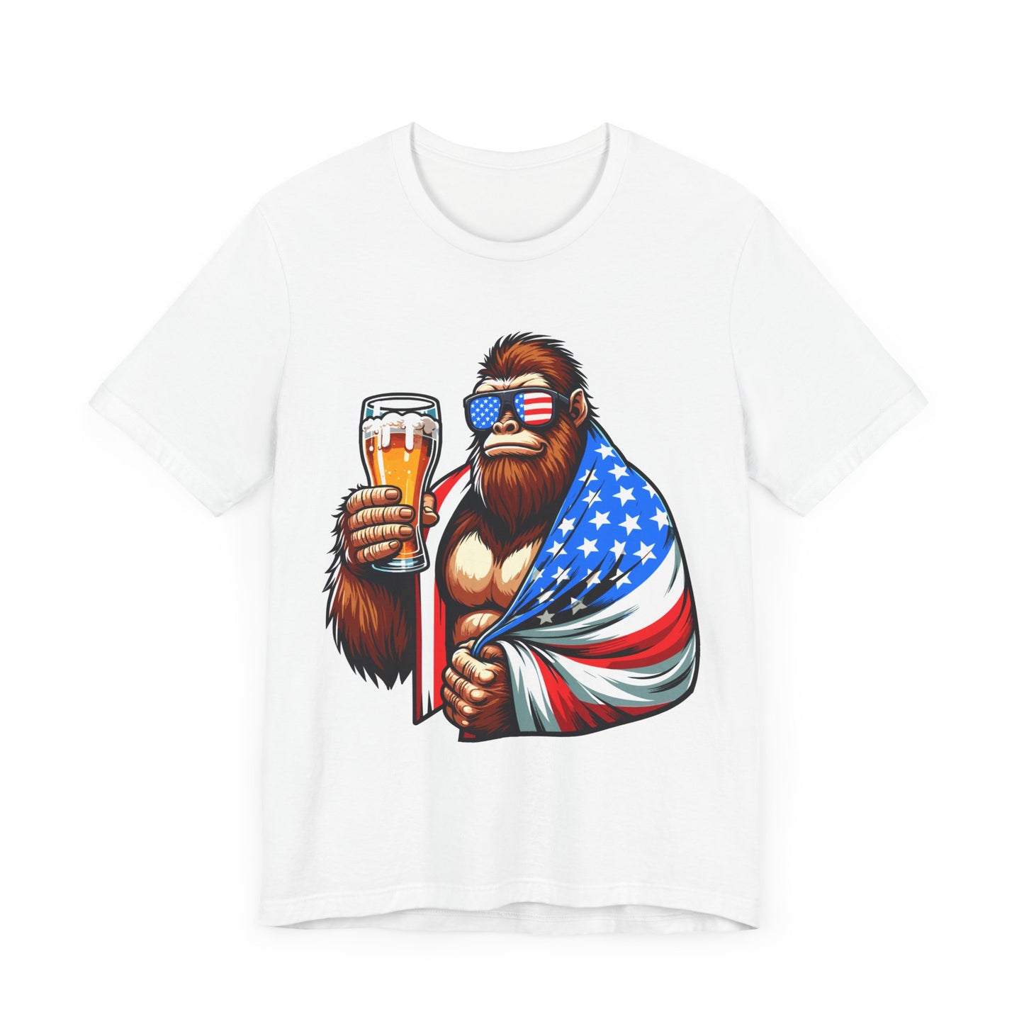 Patriotic 4th of July Unisex Jersey Short Sleeve Tee Big Foot T-shirt