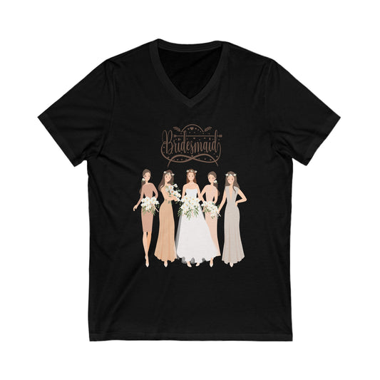 The brides Besties /Short Sleeve V-Neck Tee