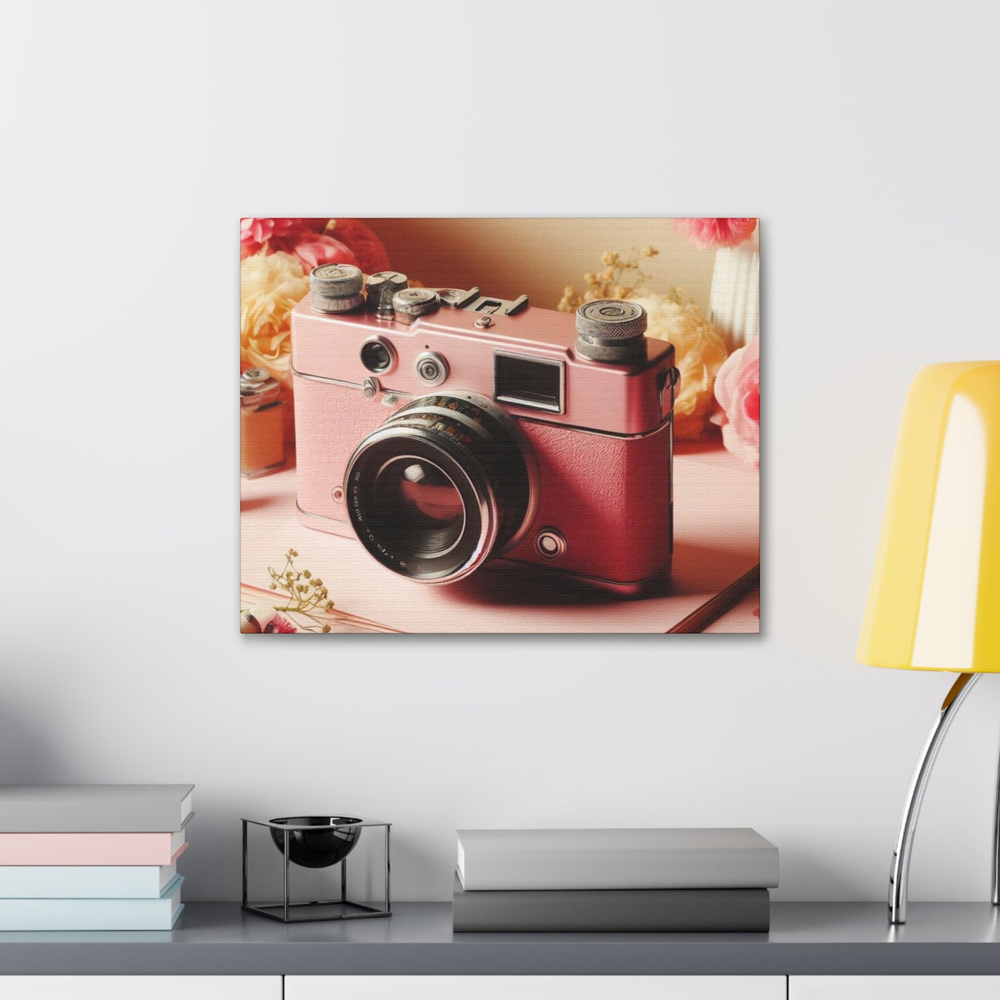 Pretty in Pink: A Vintage Camera Canvas Gallery Wrap