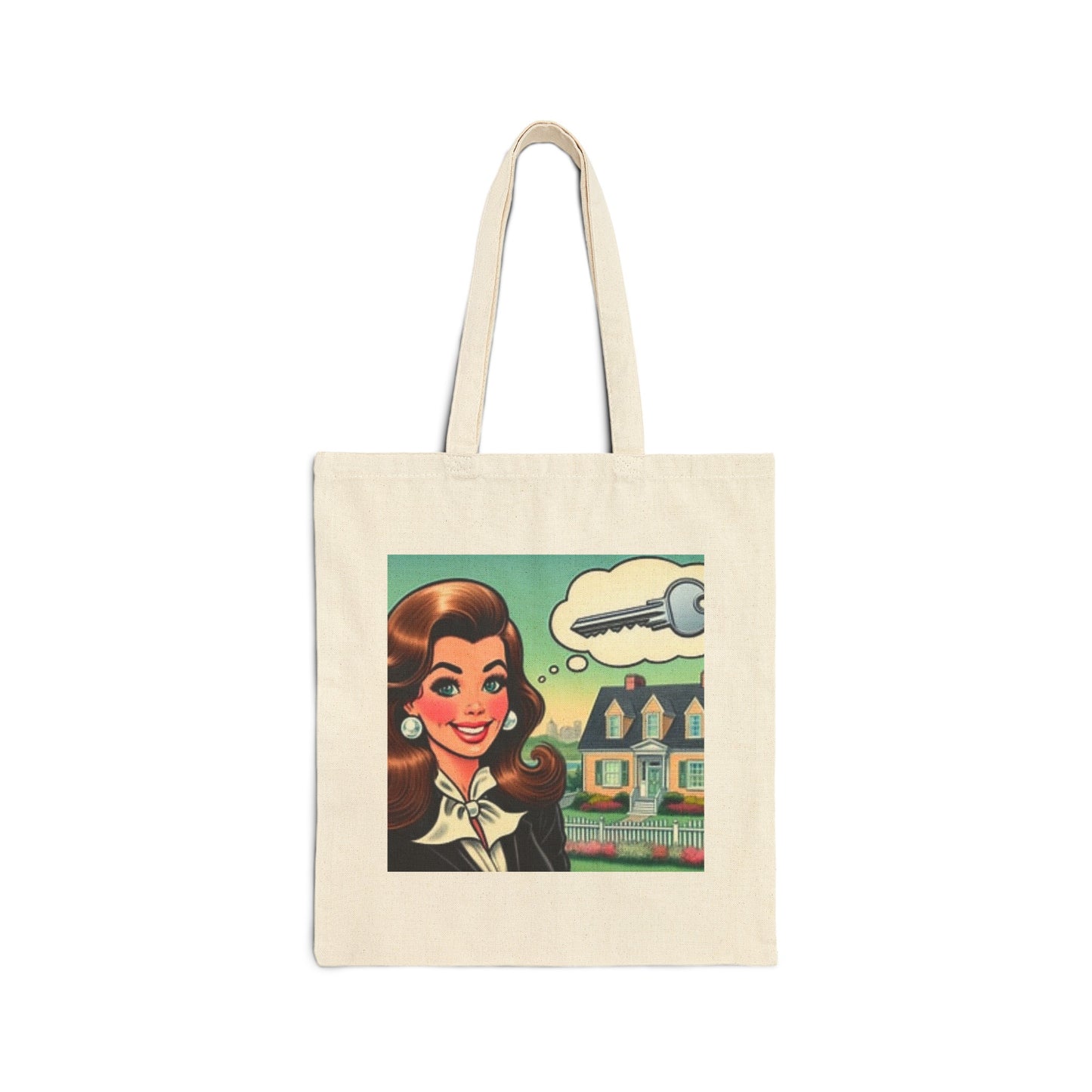 Home on the Move Tote | Cotton Canvas Tote Bag | Realtor Tote Bag