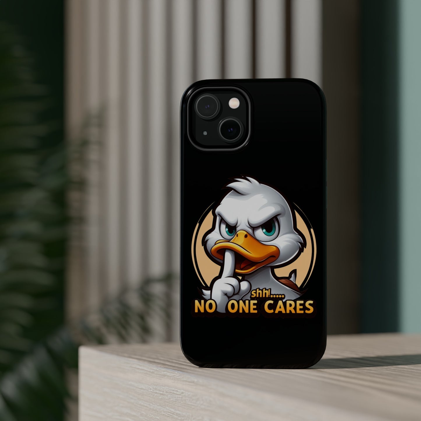 No One Cares  Funny Magnetic Tough Cases for Iphone 14- Iphone 15 Max Pro