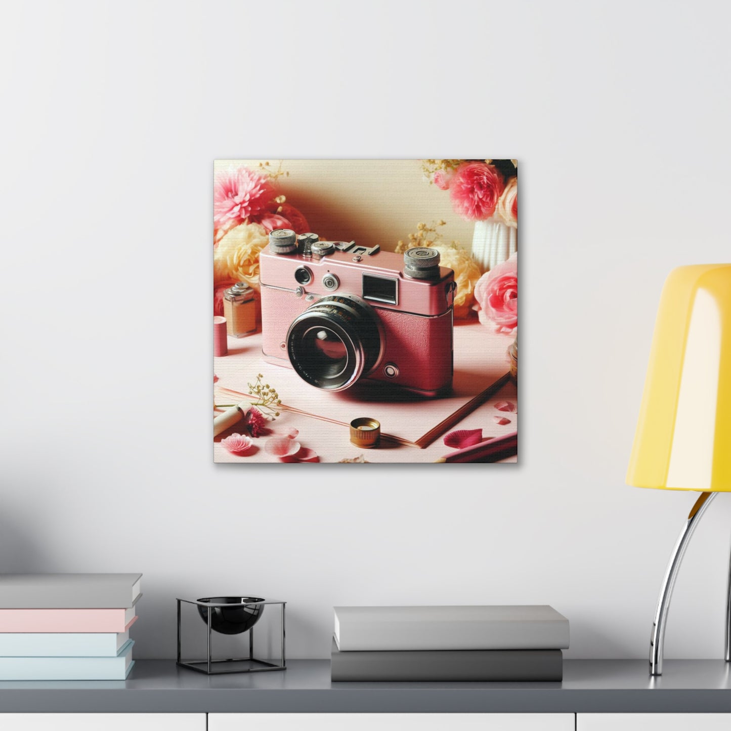 Pretty in Pink: A Vintage Camera Canvas Gallery Wrap