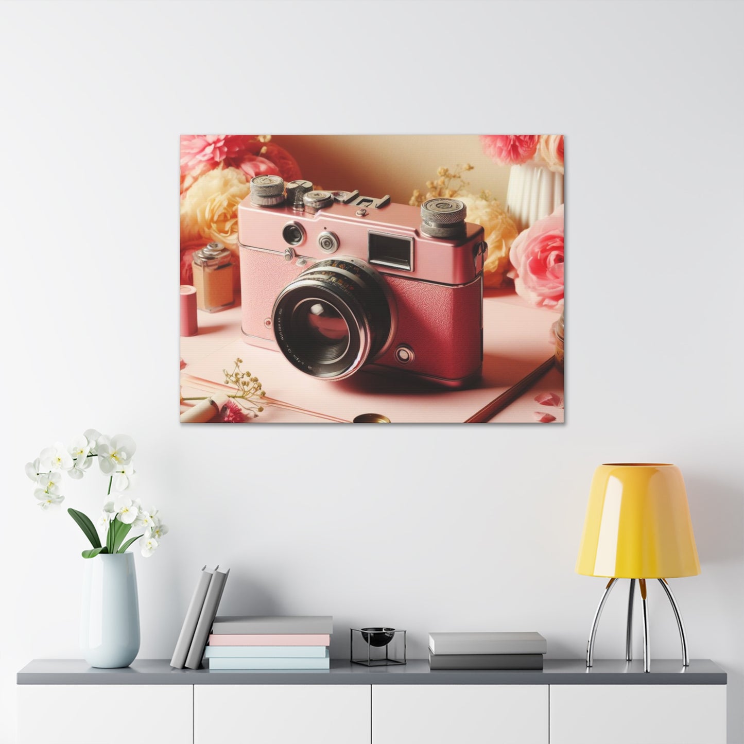 Pretty in Pink: A Vintage Camera Canvas Gallery Wrap