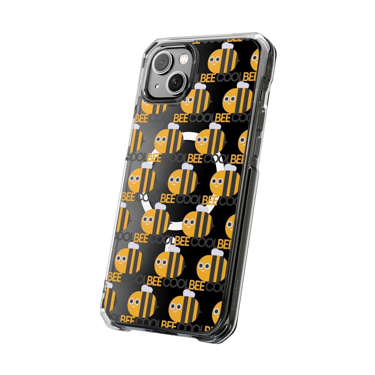 Bee Cool Magnetic Clear Impact Cases Custom Design Iphone Case 15 | iPhone 15 Plus| iPhone 15 Pro Max| iPhone 14