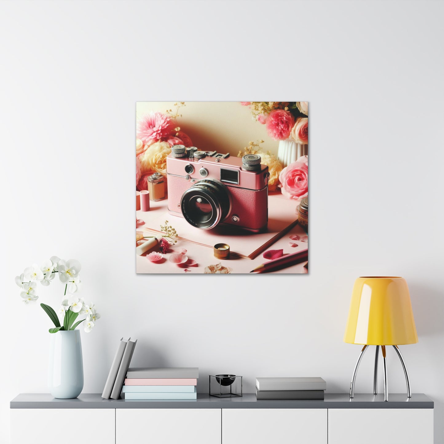 Pretty in Pink: A Vintage Camera Canvas Gallery Wrap