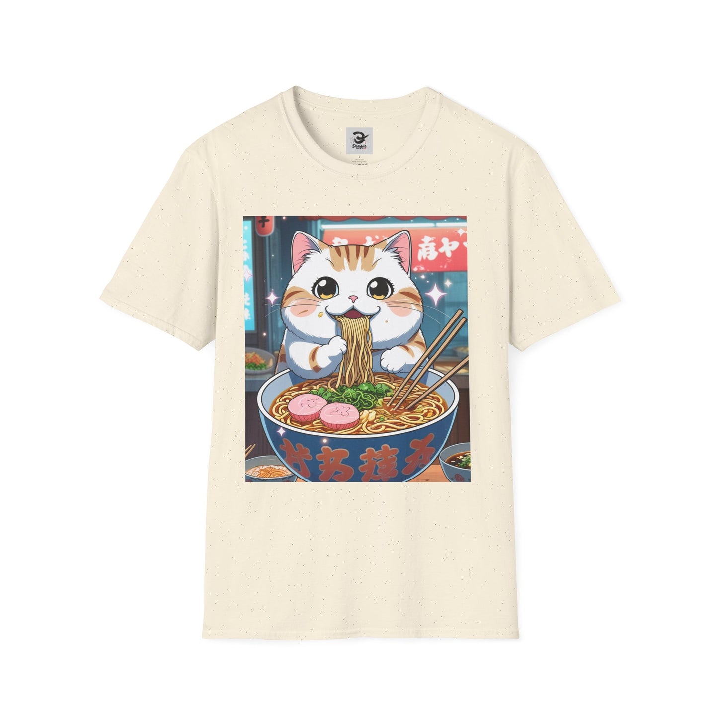 Cute Cat Ramen T-Shirt - Fun and Cozy Design A kawaii anime-style Tshirt