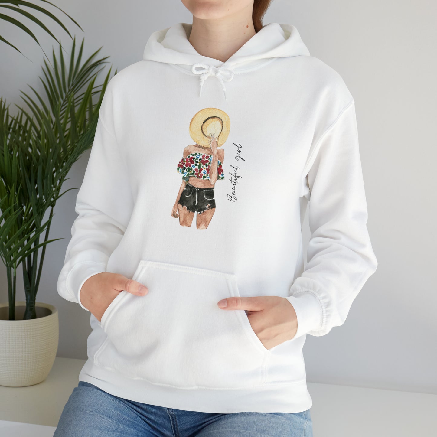 Beautiful girl Unisex Heavy Blend™ Hooded Sweatshirt