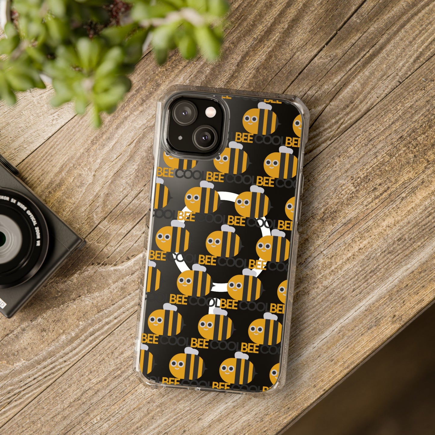 Bee Cool Magnetic Clear Impact Cases Custom Design Iphone Case 15 | iPhone 15 Plus| iPhone 15 Pro Max| iPhone 14