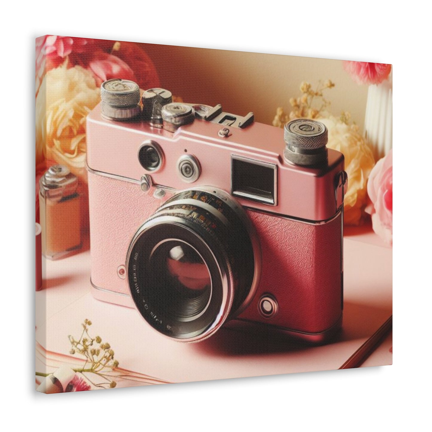 Pretty in Pink: A Vintage Camera Canvas Gallery Wrap