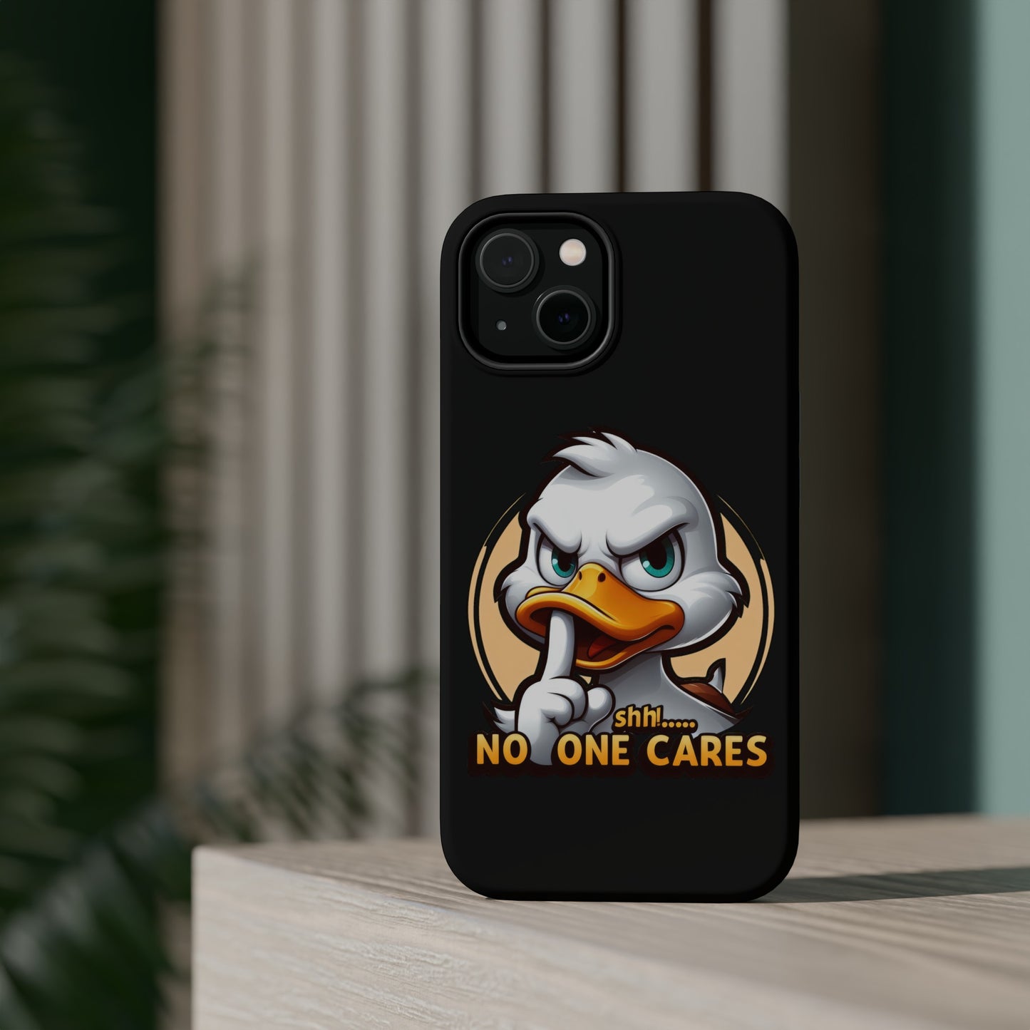 No One Cares  Funny Magnetic Tough Cases for Iphone 14- Iphone 15 Max Pro