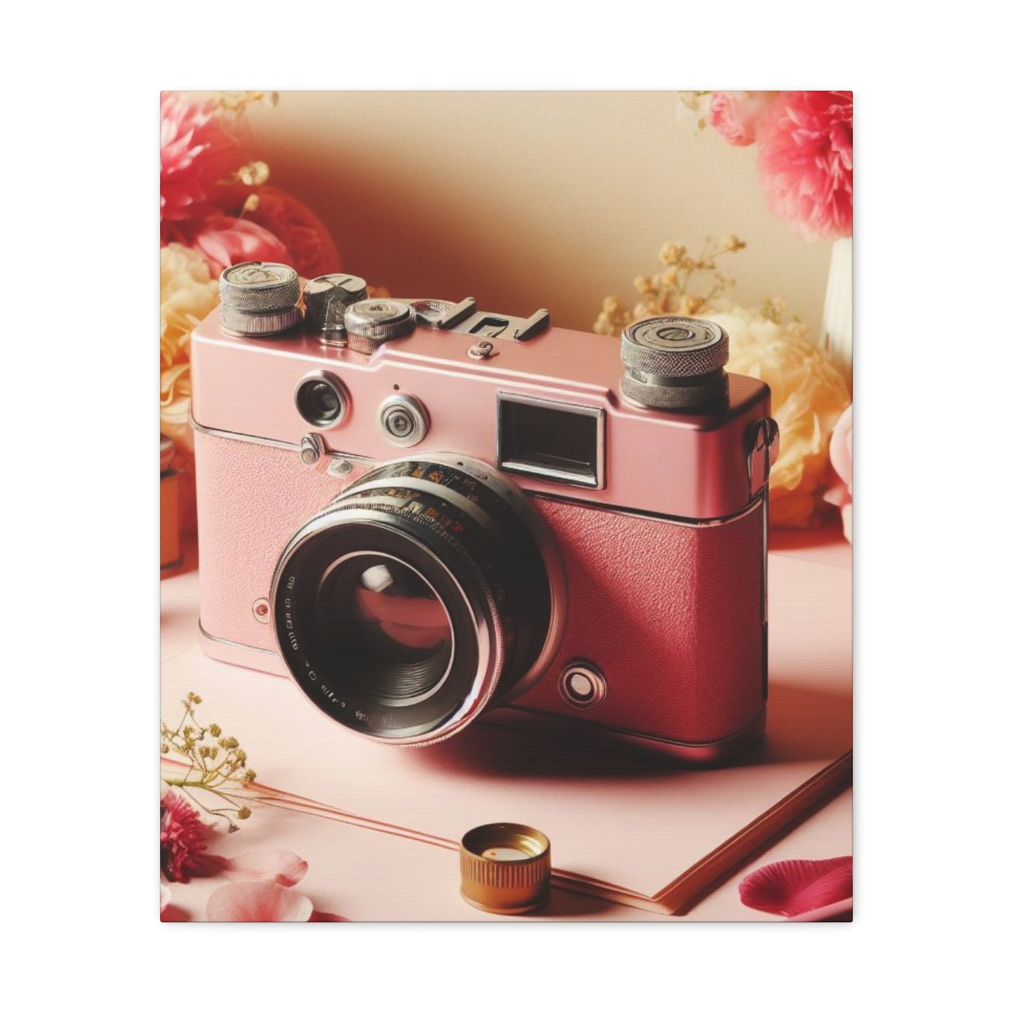 Pretty in Pink: A Vintage Camera Canvas Gallery Wrap