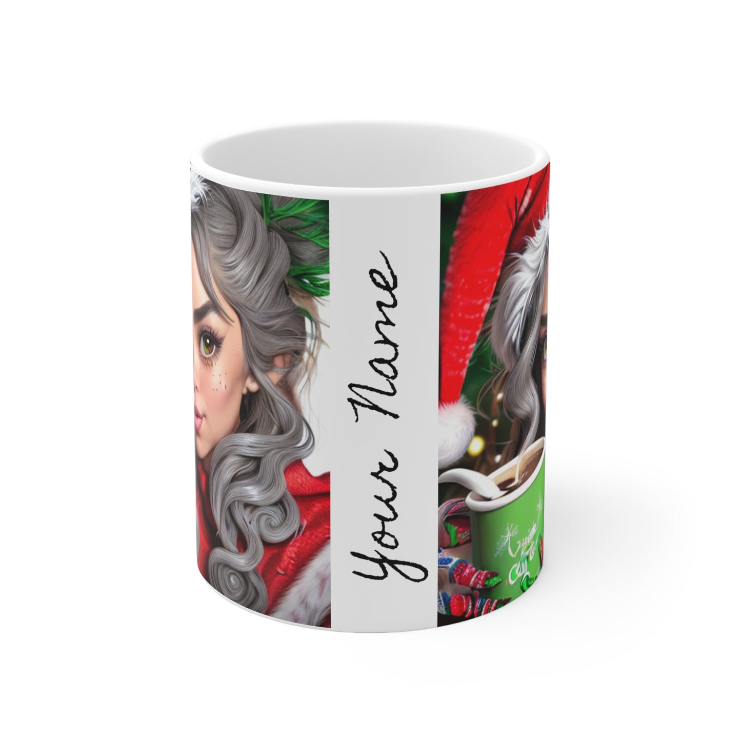 Grinch Vibes Ceramic Coffee Mug - Personalized Warmth 11oz | A Design Berkshire Swash