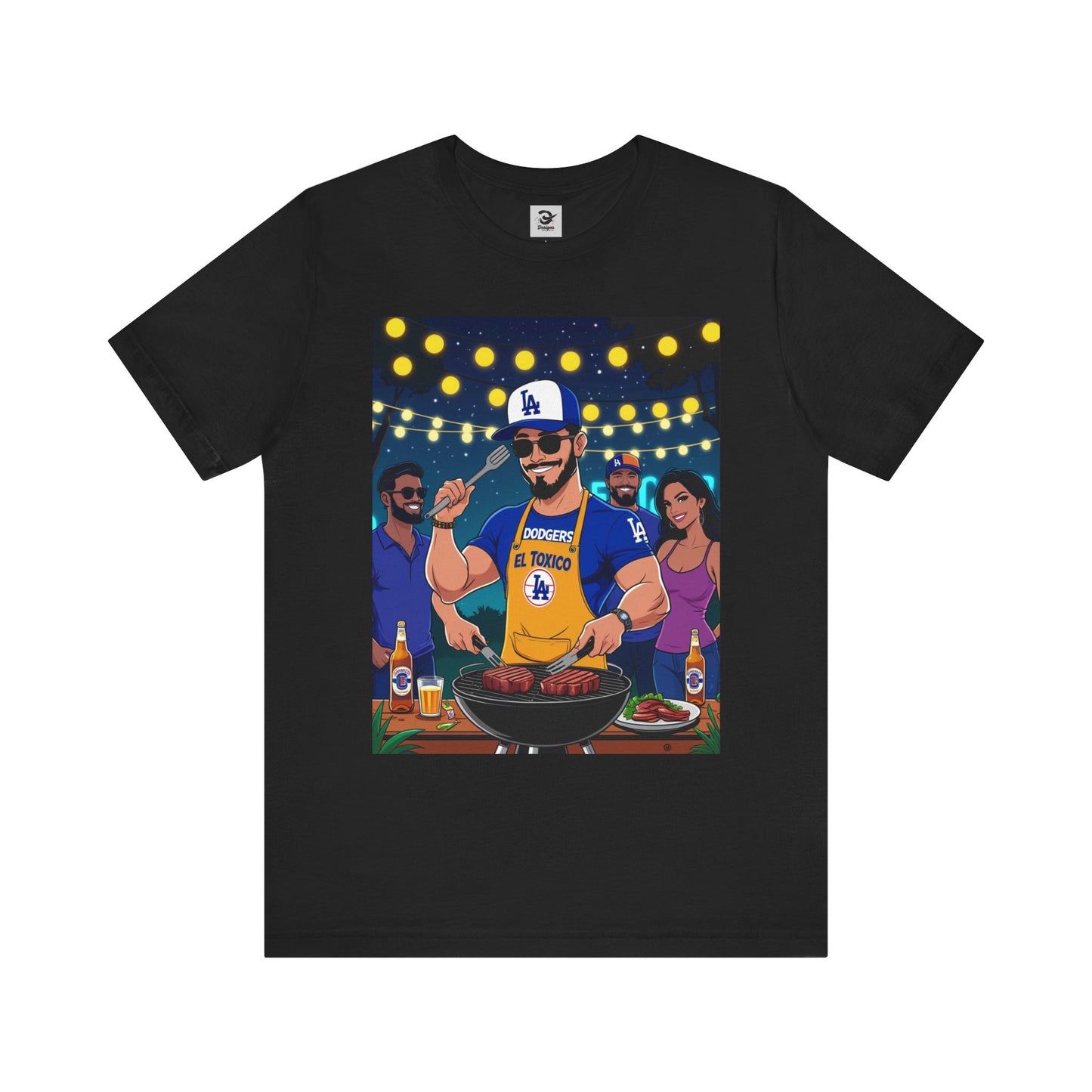 Graphic t-shirt, summer top, funny BBQ shirt, meme shirt, dad shirt, El Tóxico tee, fan shirt, cotton shirt, Latino humor Jersey Short Sleeve Tee