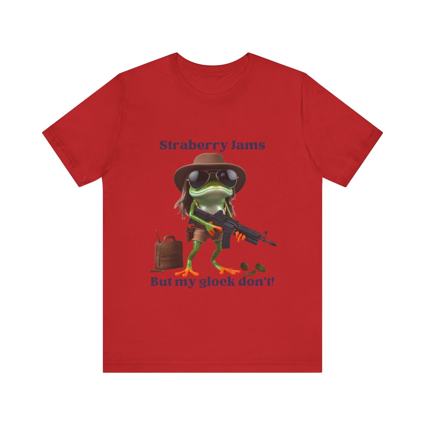 Strawberry Jams But My Glock Don't Shirt Comfort Colors Fun Jersey Short Sleeve Tee