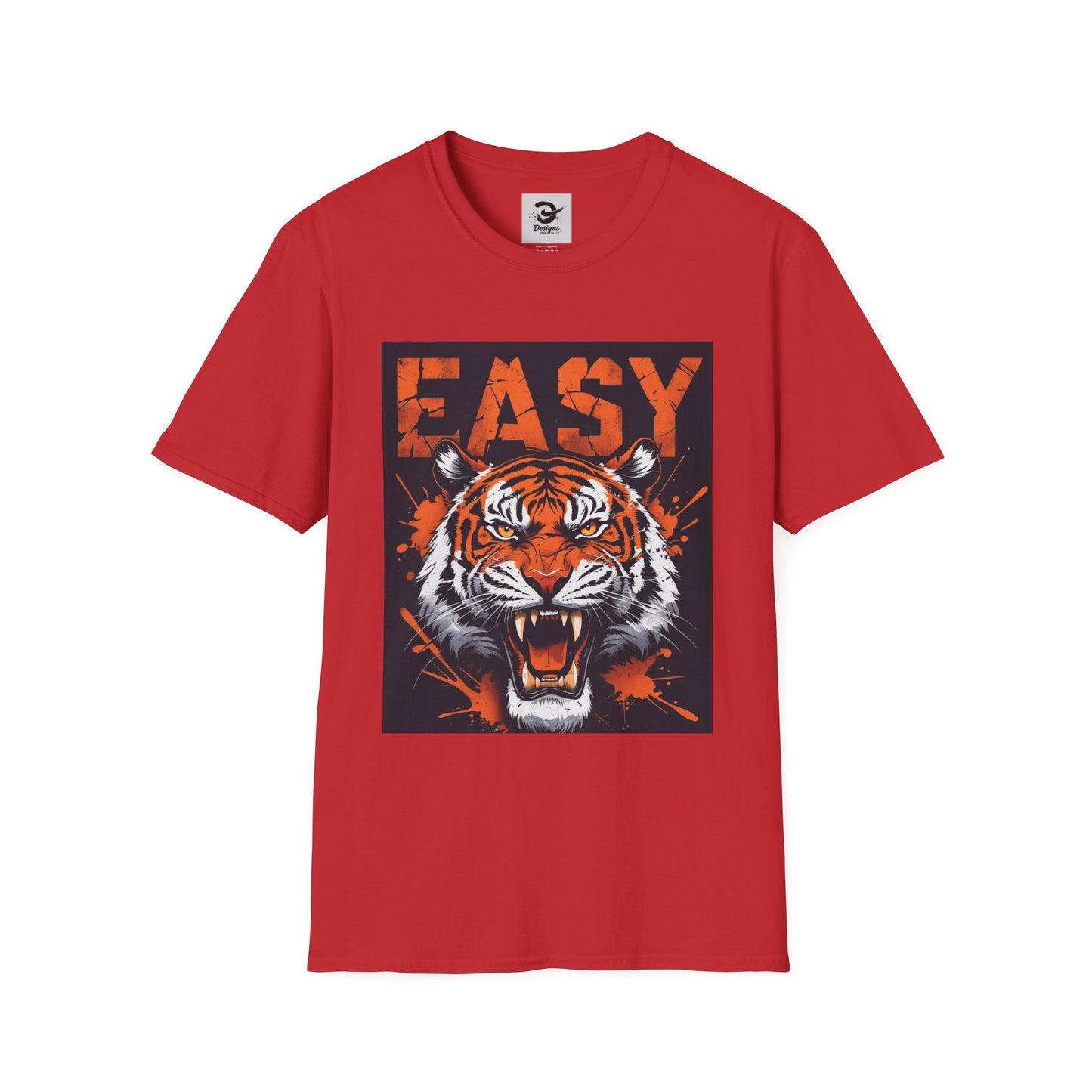 Vintage Fierce Tiger Graphic Tee - Retro Unisex Softstyle T-Shirt, Easy Streetwear, Animal Lover Gift, Casual Outfit, Bold Fashion Statement