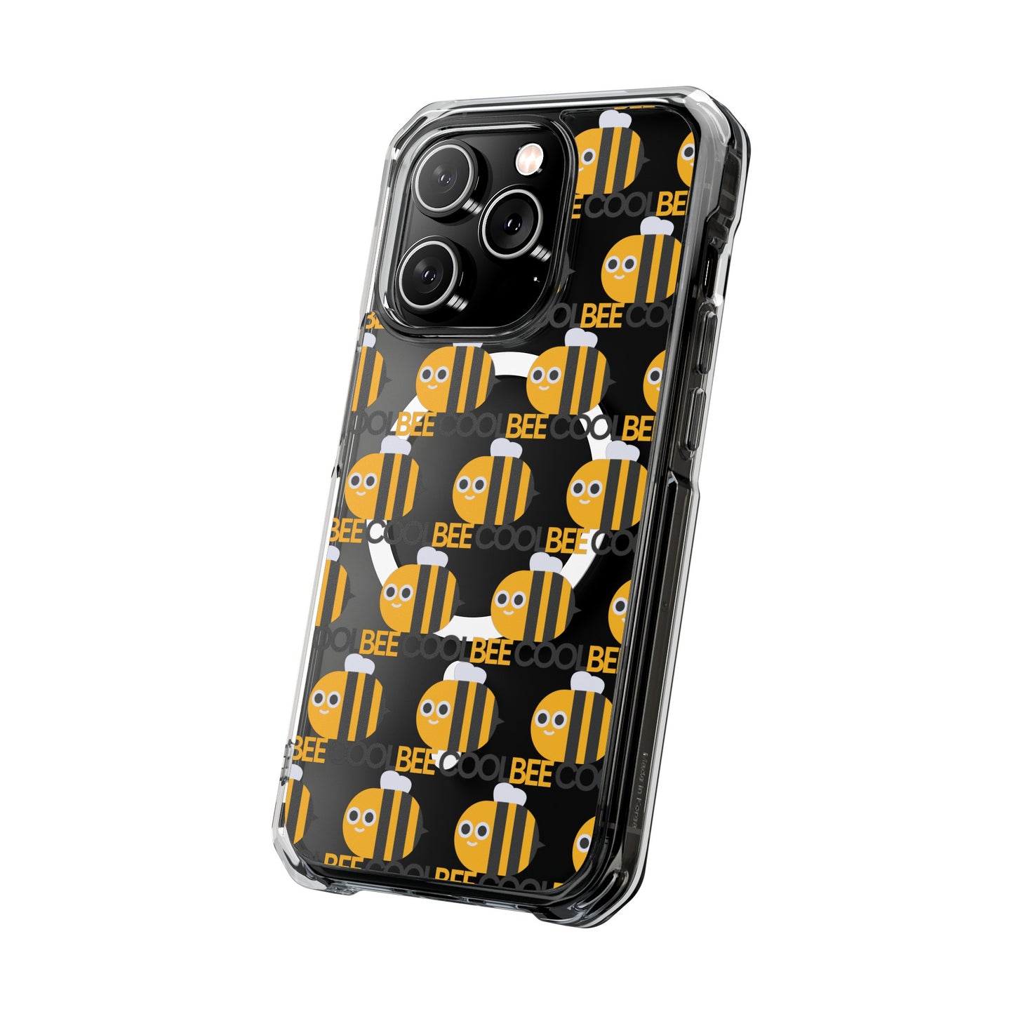 Bee Cool Magnetic Clear Impact Cases Custom Design Iphone Case 15 | iPhone 15 Plus| iPhone 15 Pro Max| iPhone 14