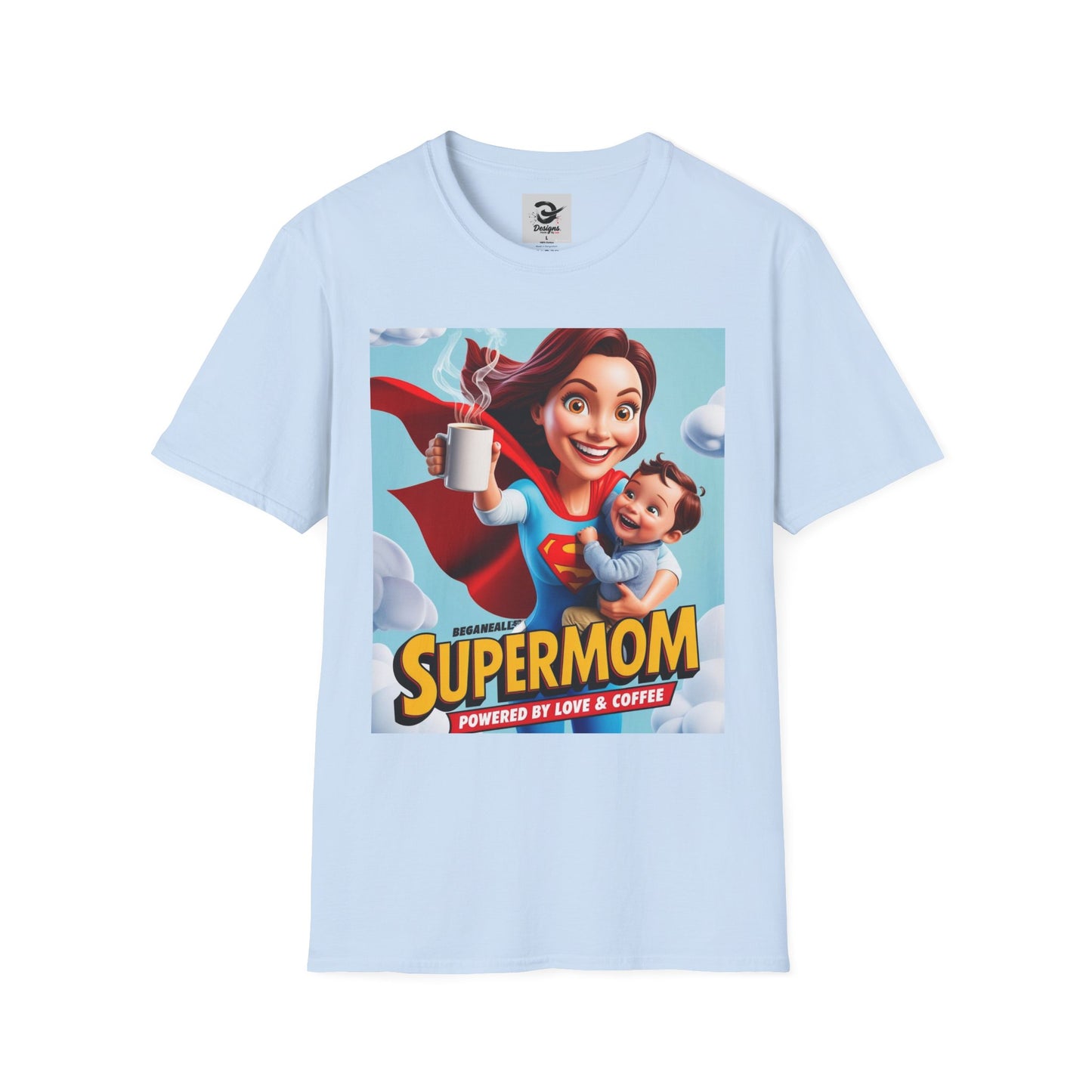 Comic Anime Supermom T-Shirt, Perfect Gift for Moms, Funny Graphic Tee, Coffee Lover Shirt, Mother’s Day Present, Family Apparel